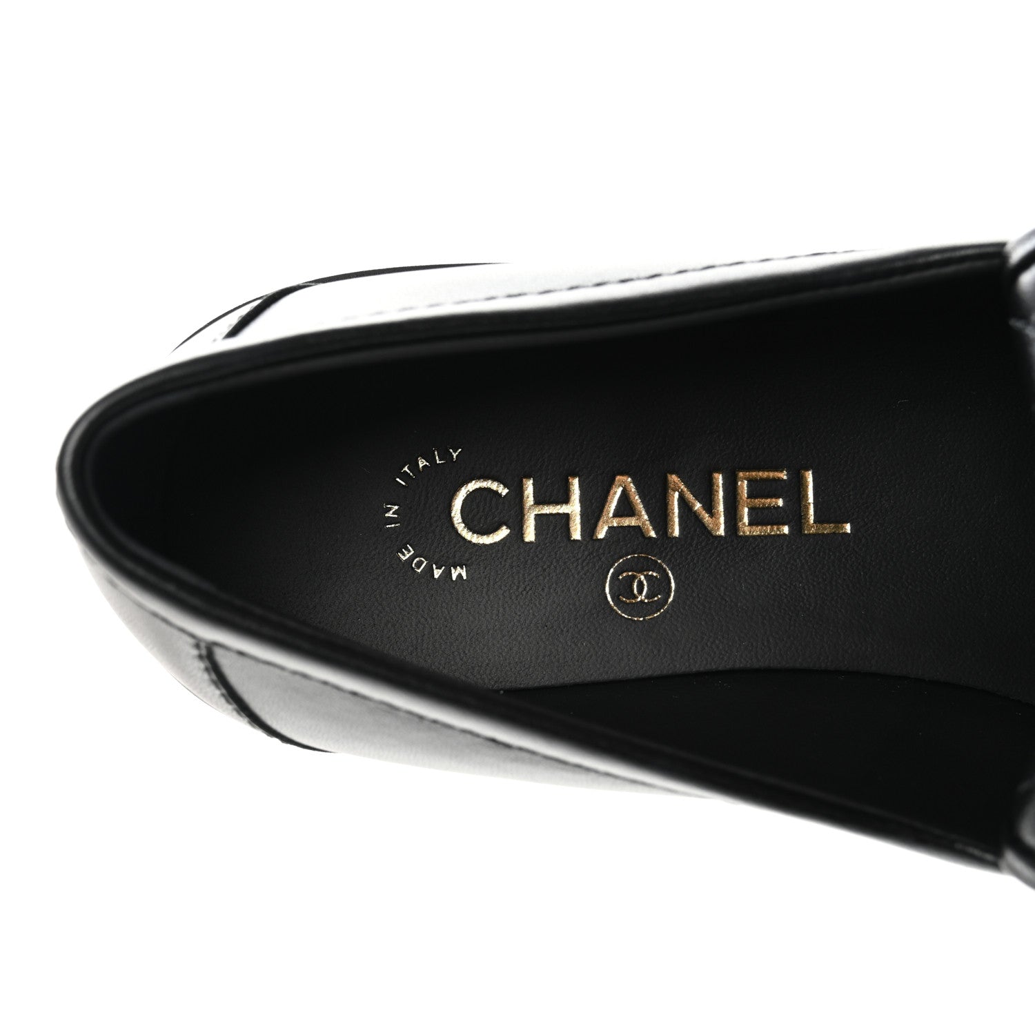 Chanel Lambskin Quilted CC Turnlock Loafers 38.5 Black 8 of 9