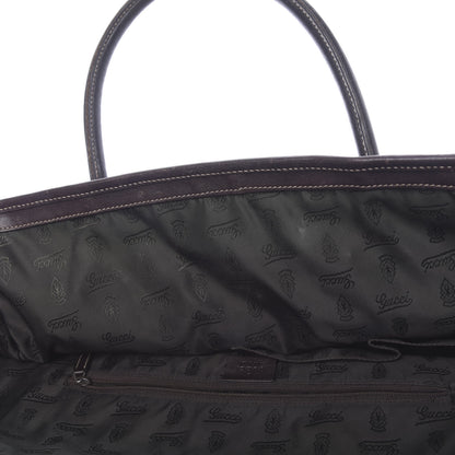 Gucci Crystal Monogram Crest Embossed Tote Brown 9 of 12