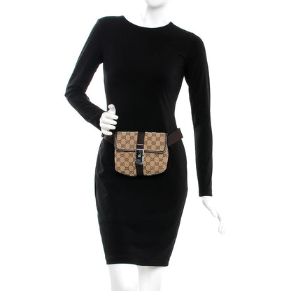 Gucci Monogram Waist Pouch Bag Dark Brown 2 of 9