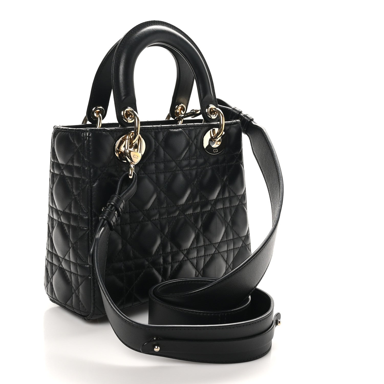 Christian Dior Lambskin Cannage Small My ABCDior Lady Dior Black 3 of 11