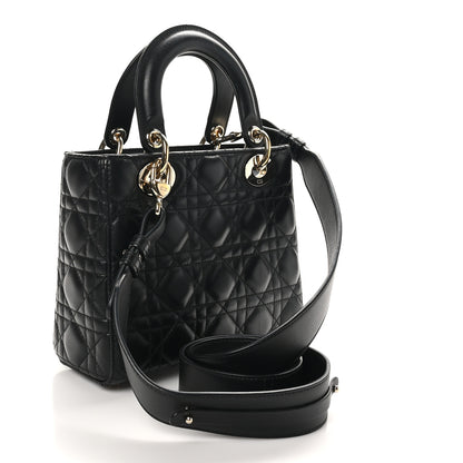 Christian Dior Lambskin Cannage Small My ABCDior Lady Dior Black 3 of 11