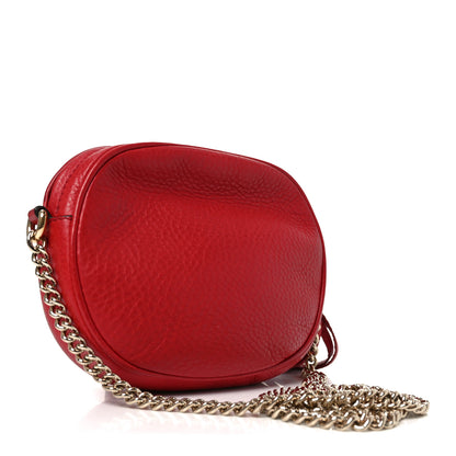 Gucci Pebbled Calfskin Mini Soho Chain Bag Tabasco Red 2 of 9