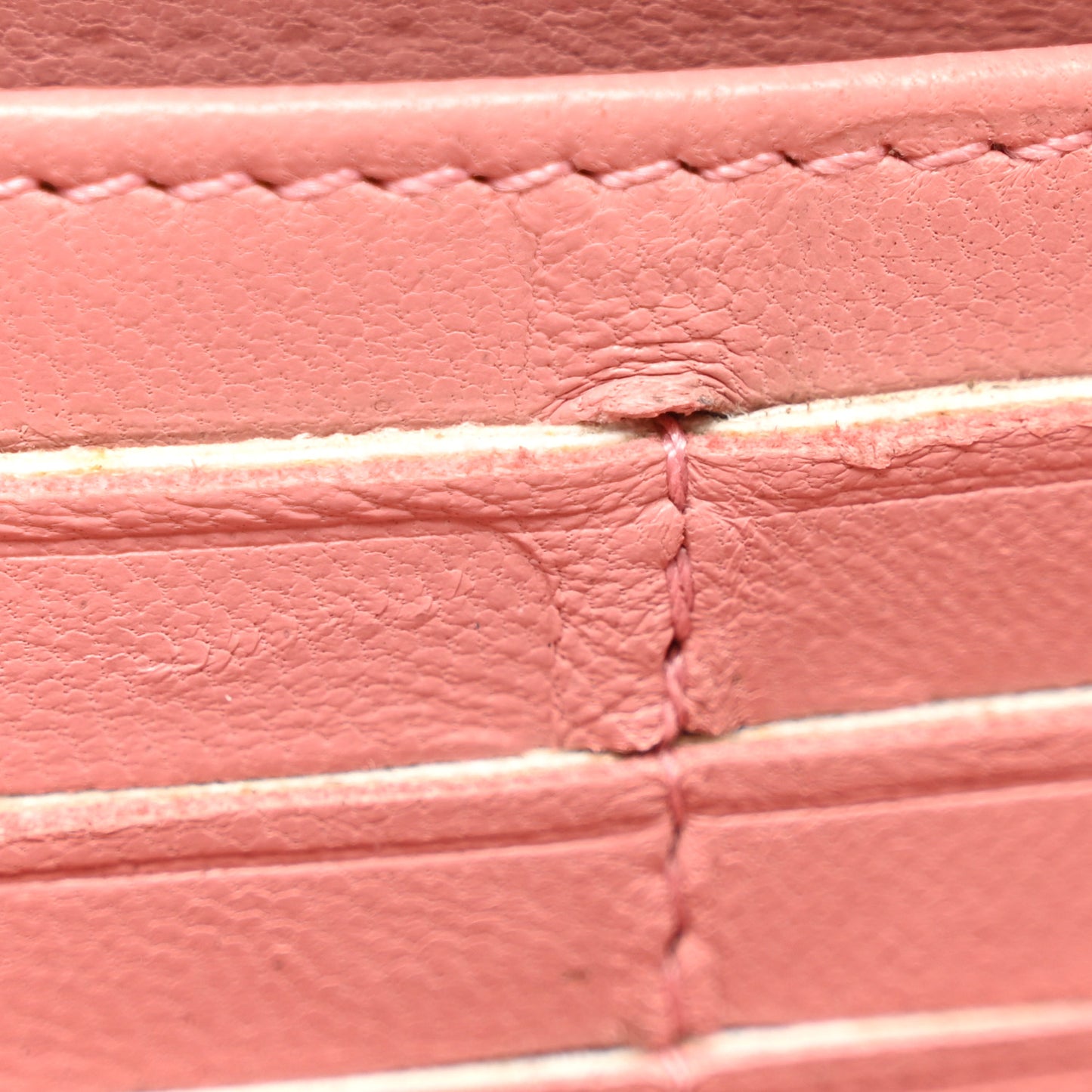 Lambskin Quilted Twist Lock CC Zip Around Wallet Pink