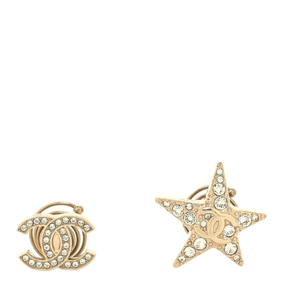 Chanel Crystal CC Star Hair Accessory Set Gold 1 of 5