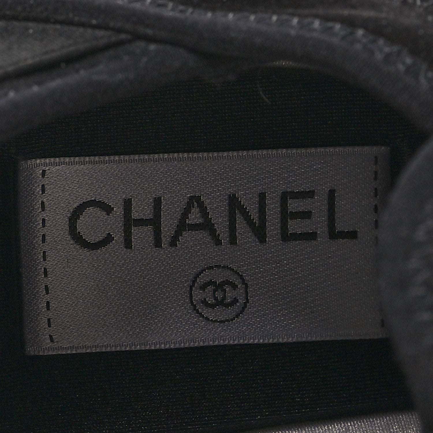 Chanel Velvet Calfskin Mixed Fibers CC Sneakers 40 Black 8 of 9