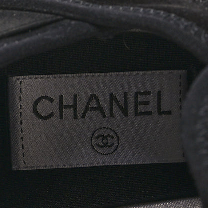 Chanel Velvet Calfskin Mixed Fibers CC Sneakers 40 Black 8 of 9
