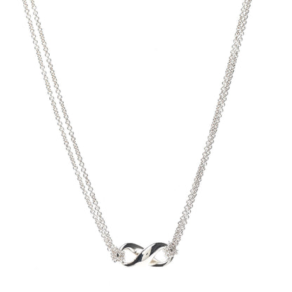 Tiffany Sterling Silver Figure 8 Pendant Necklace 1 of 5