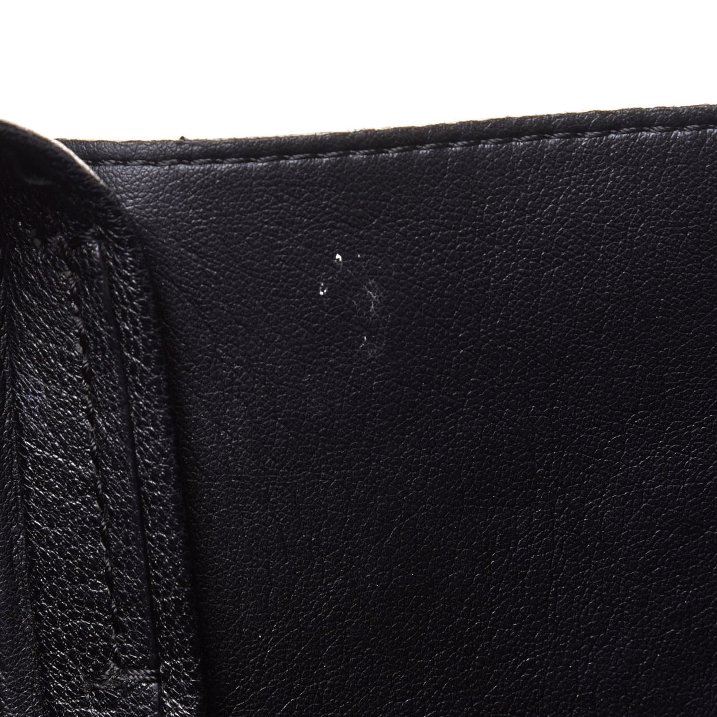 Smooth Lambskin Horizontal Zipper Gusset Cabas Black