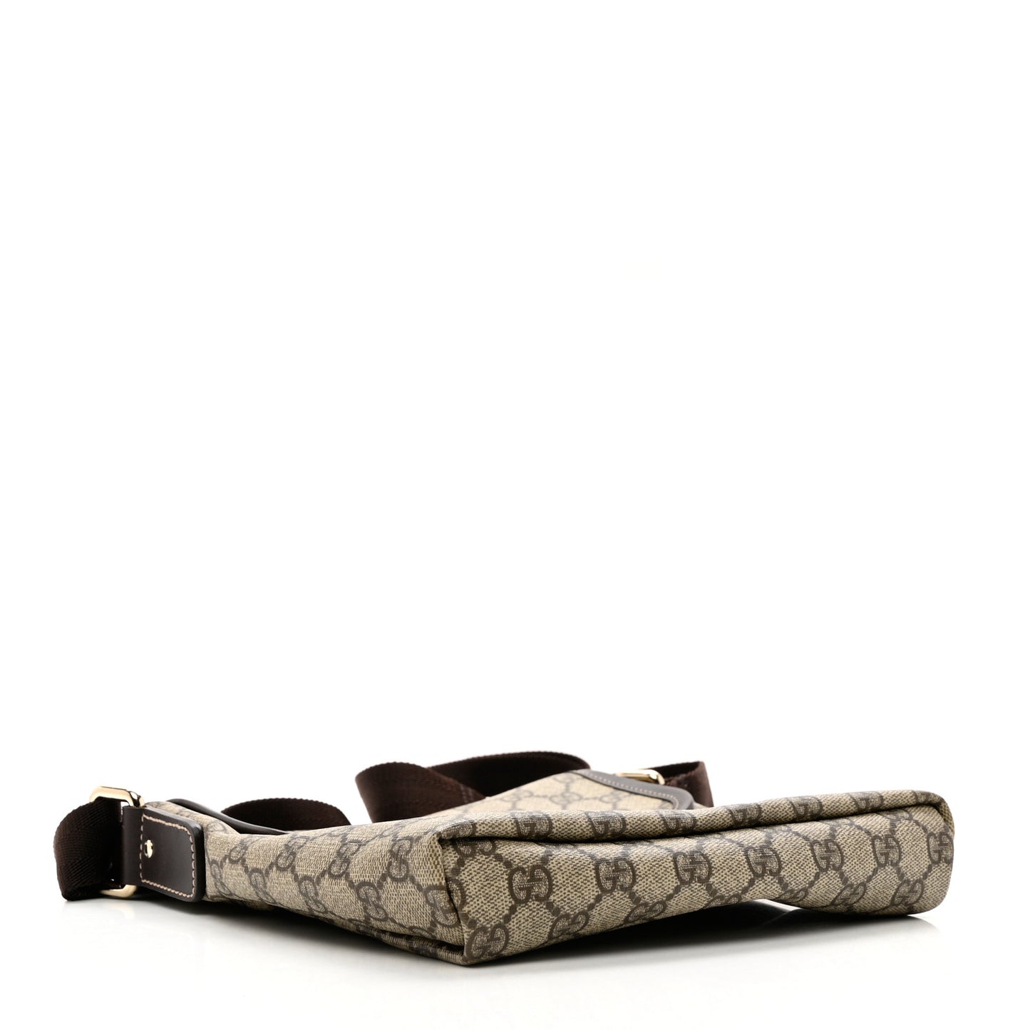 GG Plus Monogram Small Flap Messenger Bag Beige Dark Brown
