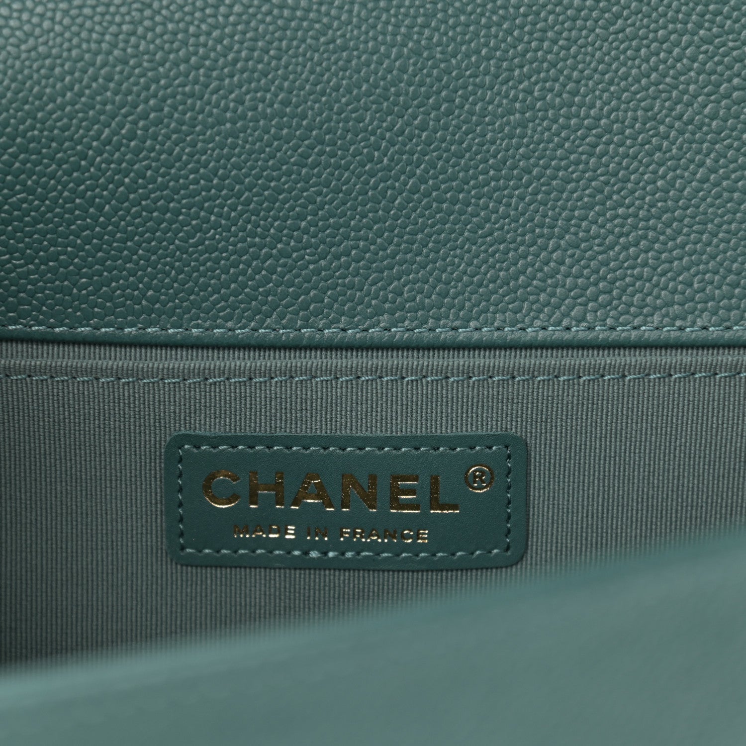 Chanel Caviar Quilted Medium Boy Flap Dark Green 6 of 10