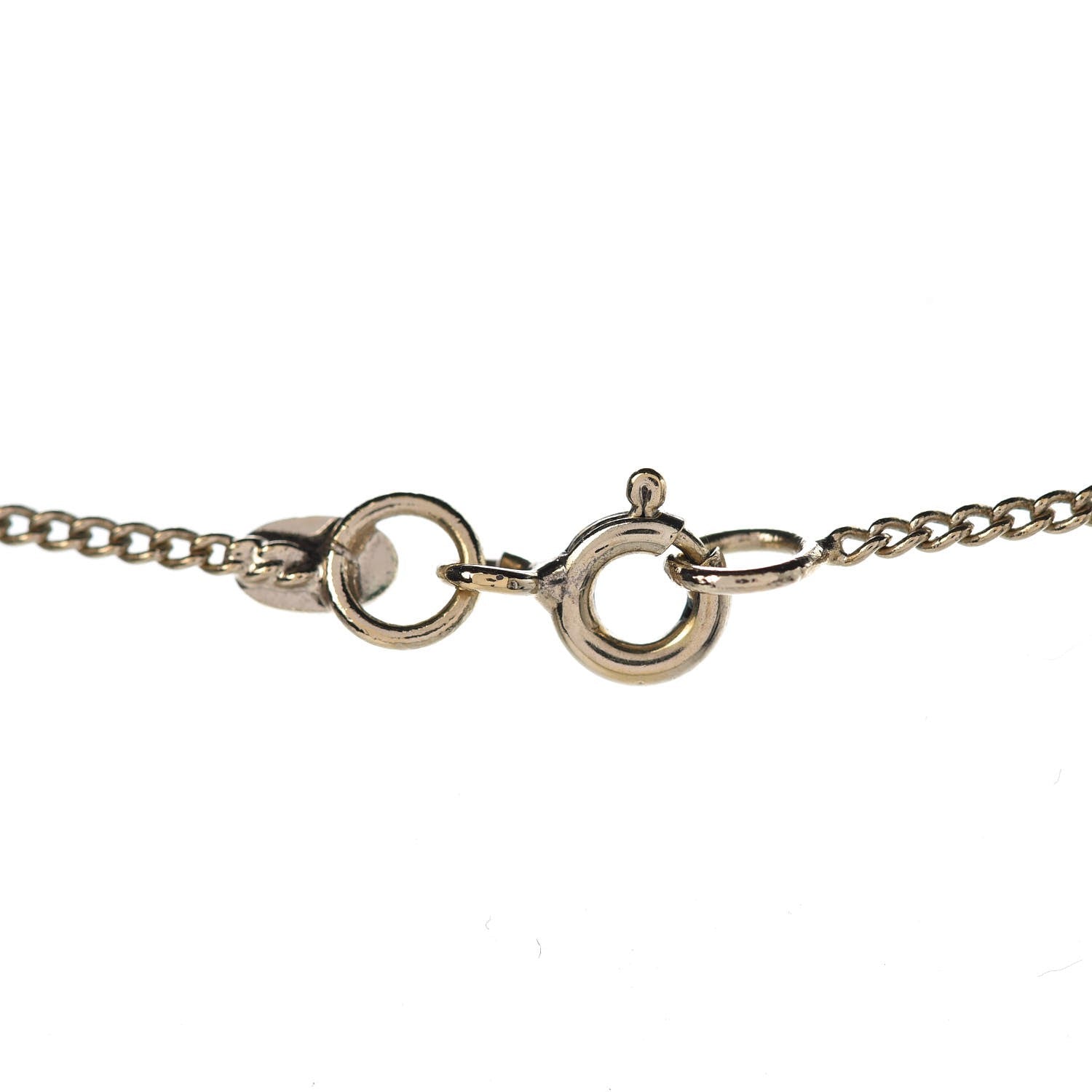 Chanel Enamel Heart CC Charm Necklace Gold 6 of 7