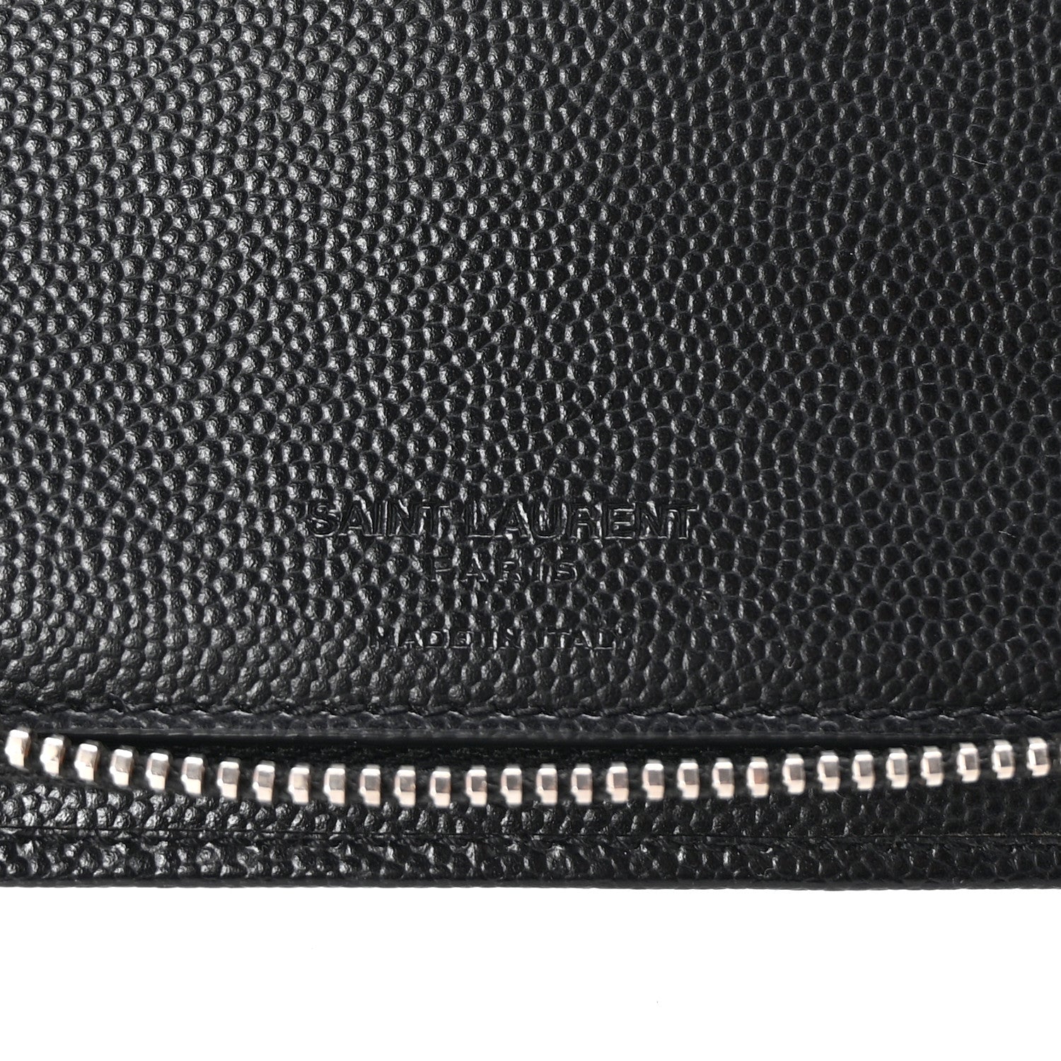 Saint Laurent Grain De Poudre Zip Around Travel Wallet Black 7 of 8