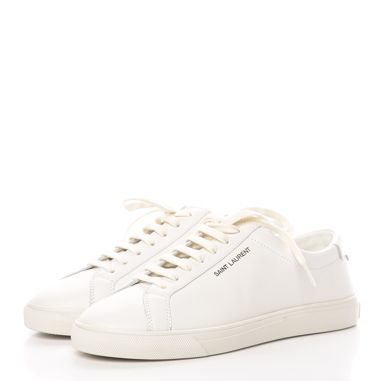 Saint Laurent Calfskin Andy Low Top Sneakers 38.5 White 3 of 11