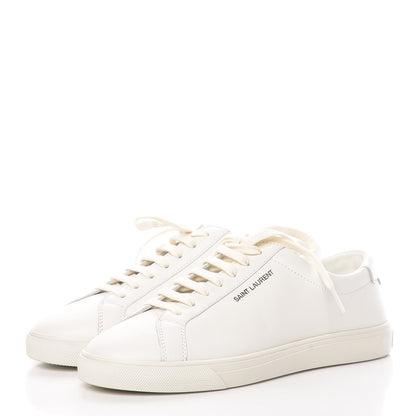 Saint Laurent Calfskin Andy Low Top Sneakers 38.5 White 3 of 11