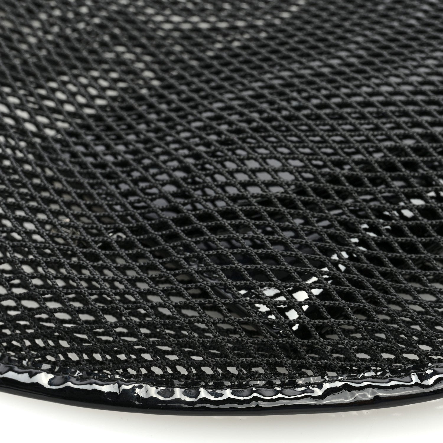 Alaia Fishnet Patent Calfskin Medium One Piece Bag Black 9 of 10