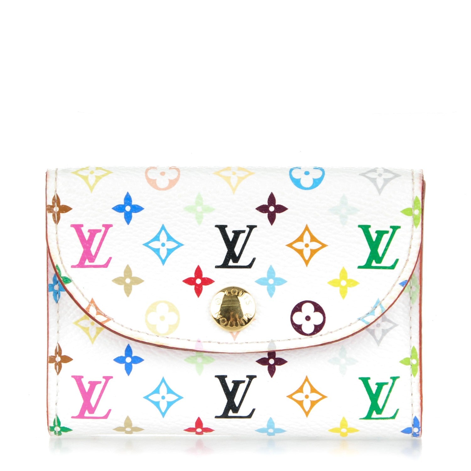 Louis Vuitton Monogram Multicolor Business Card Holder White Litchi 1 of 7