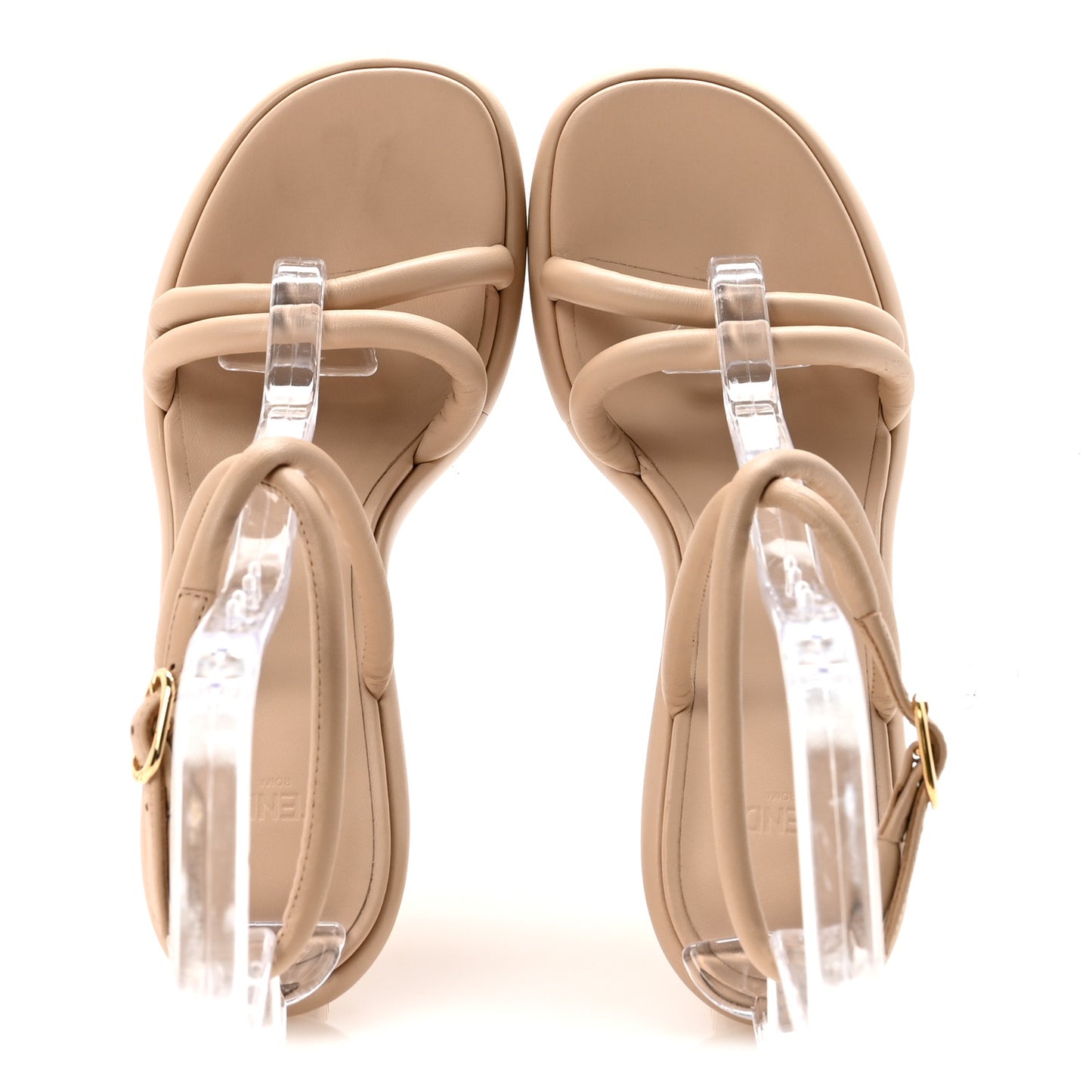 Nappa Baguette Ankle Strap 30/110mm Platform Sandals 38 Buff