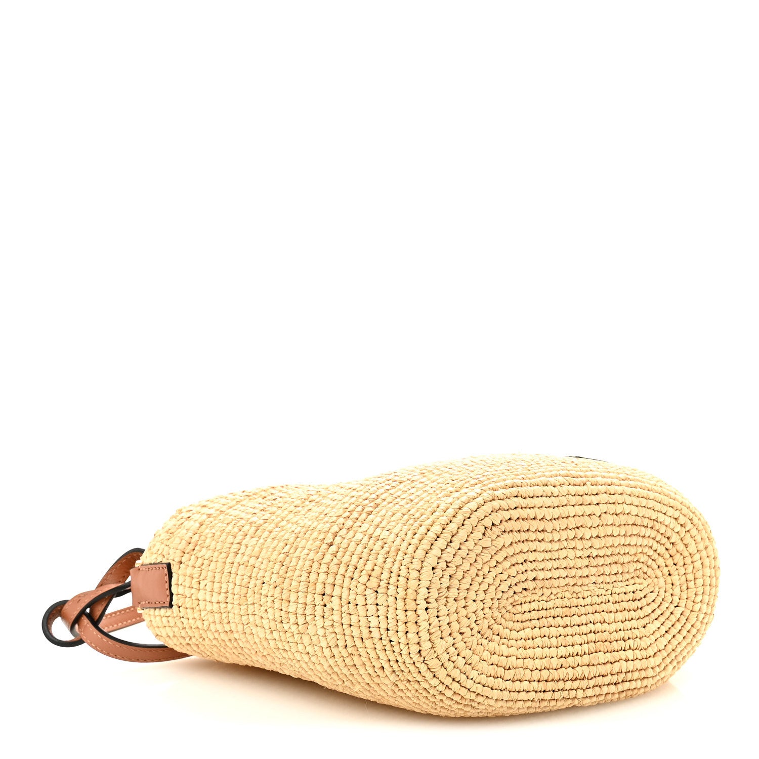 Loewe Calfskin Raffia Paulas Ibiza Pochette Bag Natural Tan 4 of 10