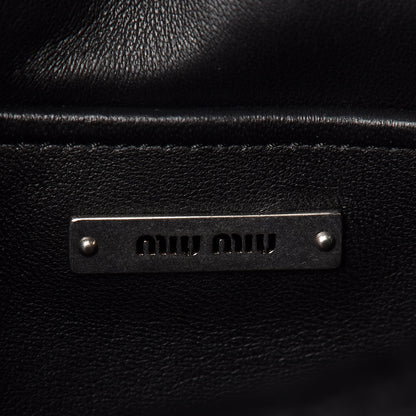 Miu Miu Velluto Froisse Tresse Shoulder Bag Black 6 of 6