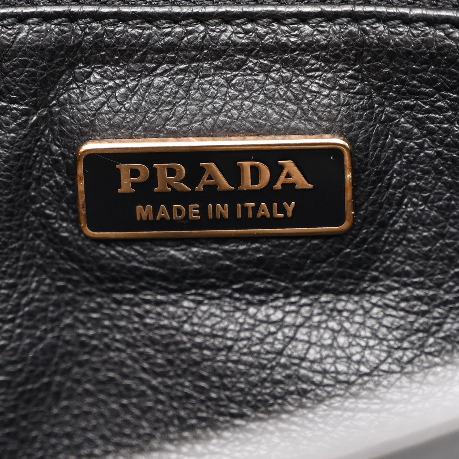 Prada Calfskin Chain Strap Shoulder Bag Black 6 of 12