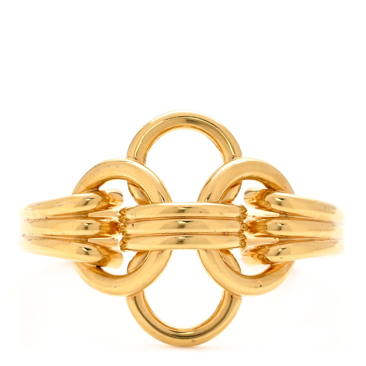 Brass Oversized Knot Bracelet Gold