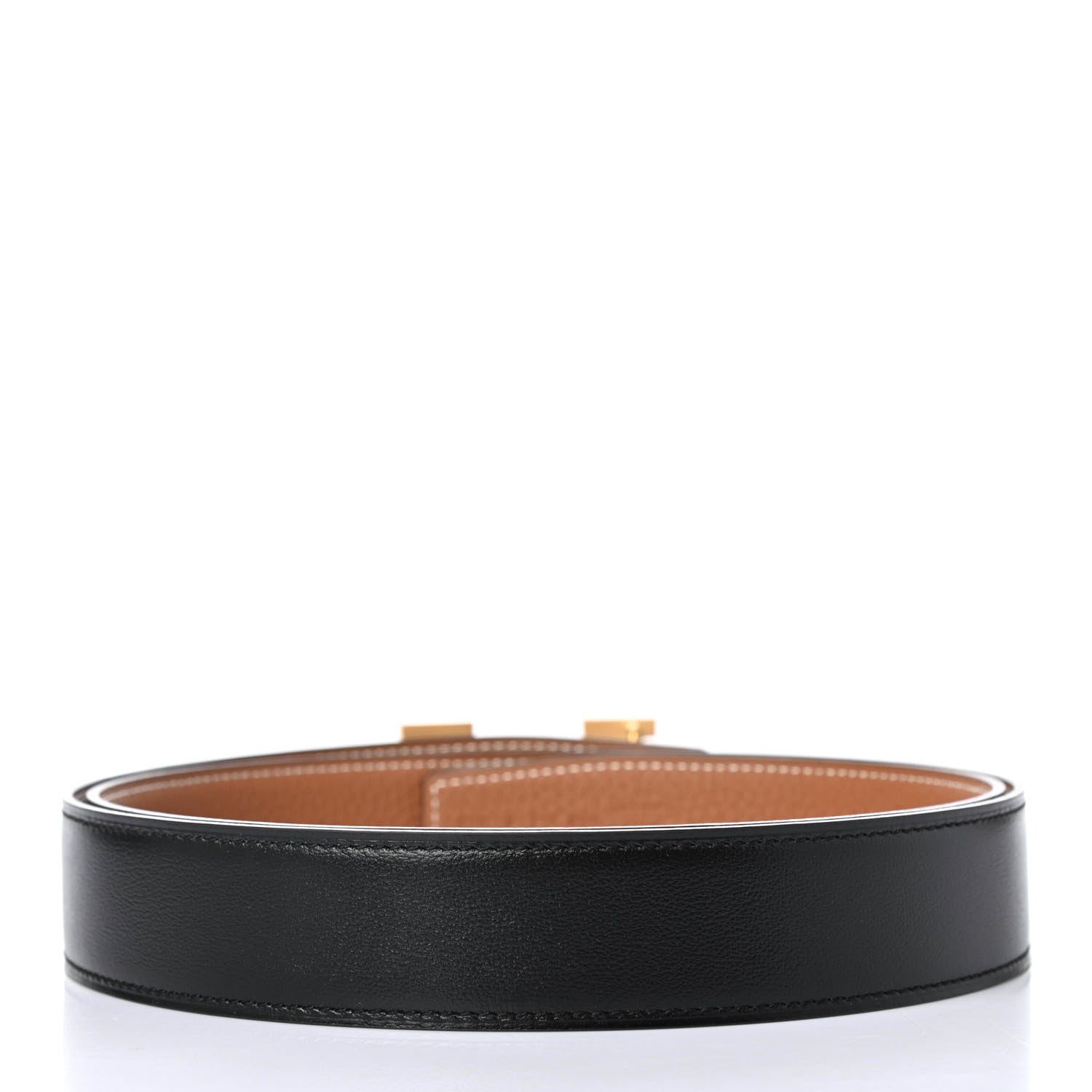 Hermes Box Togo 32mm H Belt 100 Black Gold 2 of 4