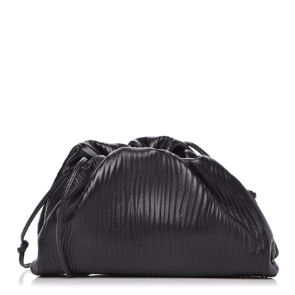 Bottega Veneta Bark Calfskin Embossed The Mini Pouch Clutch Black 1 of 9
