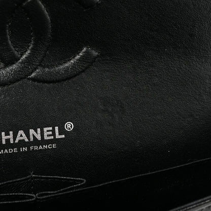 Chanel Shiny Crumpled Calfskin Quilted Medium Double Flap So Black 11 of 11