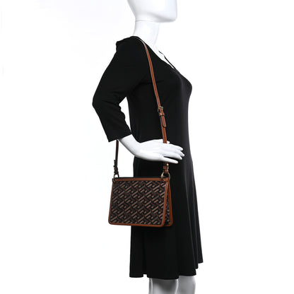 Versace Coated Canvas Medium La Greca Signature Pouch Black Caramel 2 of 8