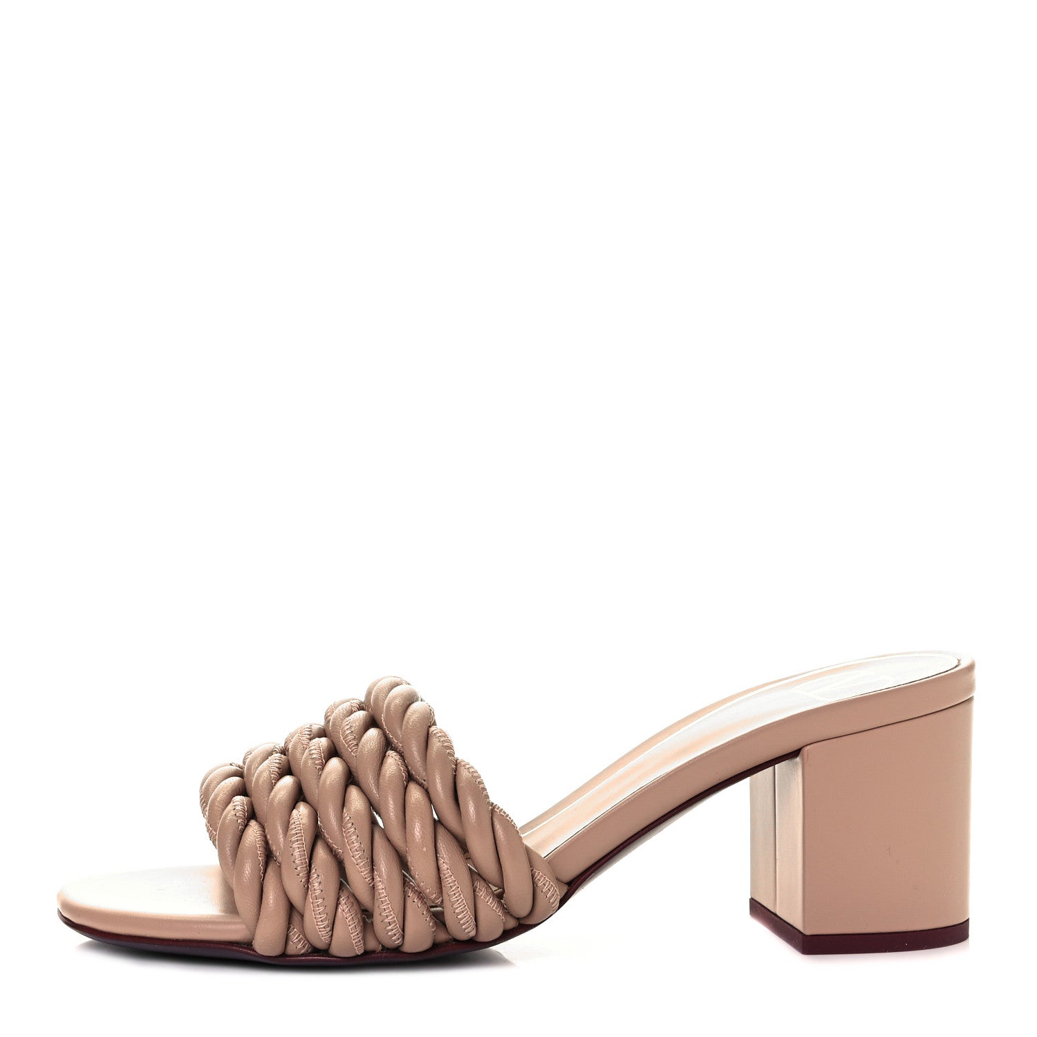 Valentino Garavani Nappa Rope 60mm Slide Sandals 36 Rose Cannelle 1 of 8