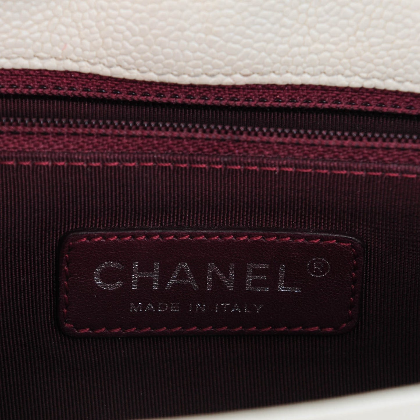 Caviar Quilted Medium French Riviera Flap White