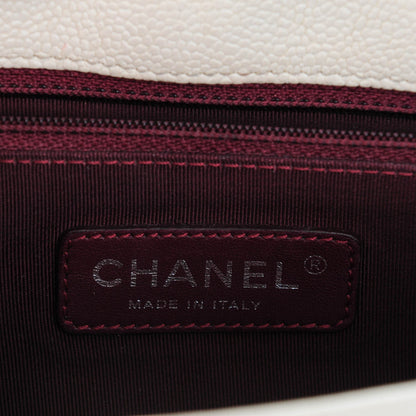 Chanel Caviar Quilted Medium French Riviera Flap White 7 of 16