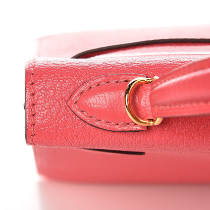 Hermes Chevre Mysore Mini Kelly Sellier 20 Rose Lipstick 21 of 29