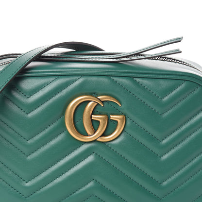 Gucci Calfskin Matelasse Small GG Marmont Chain Shoulder Bag Emerald Green 8 of 10