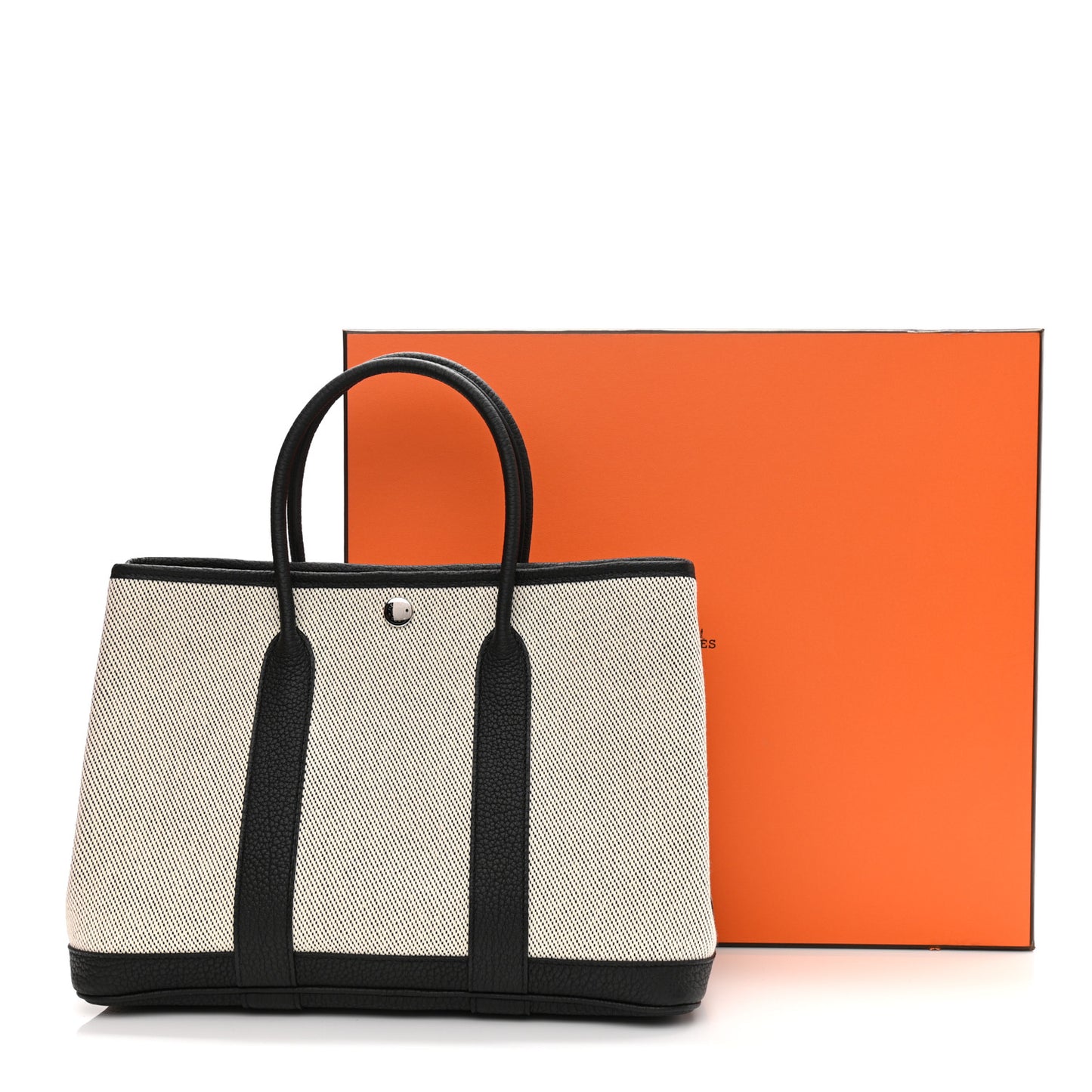 Twill H Negonda Garden Party 30 TPM Tote Ecru Black