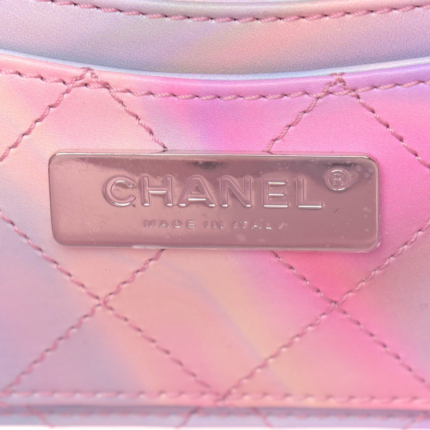 Chanel PVC Patent Calfskin Patent Lambskin Small CC Vanity Case Pink 5 of 8