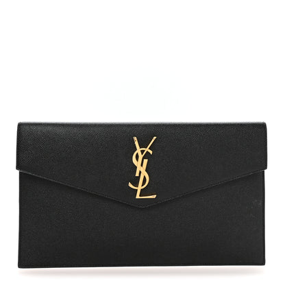 Saint Laurent Grain De Poudre Uptown Pouch Black 1 of 8
