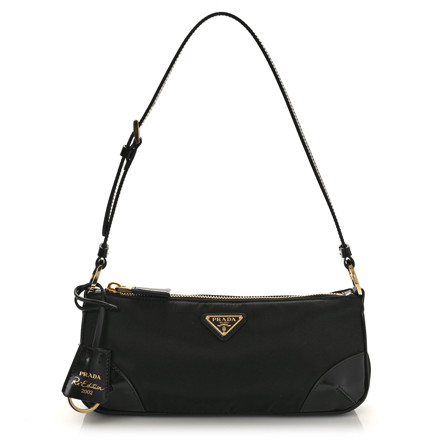 Re-Nylon Spazzolato Re-Edition 2002 Shoulder Bag Black
