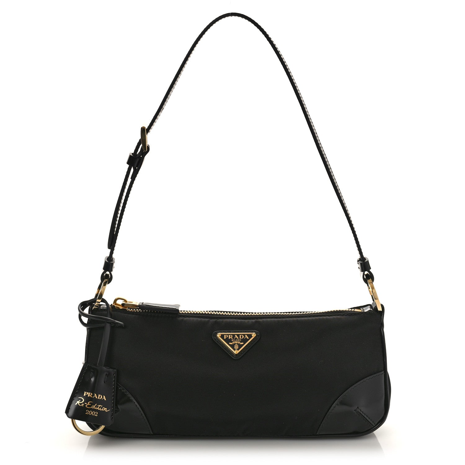 Prada Re-Nylon Spazzolato Re-Edition 2002 Shoulder Bag Black 1 of 8