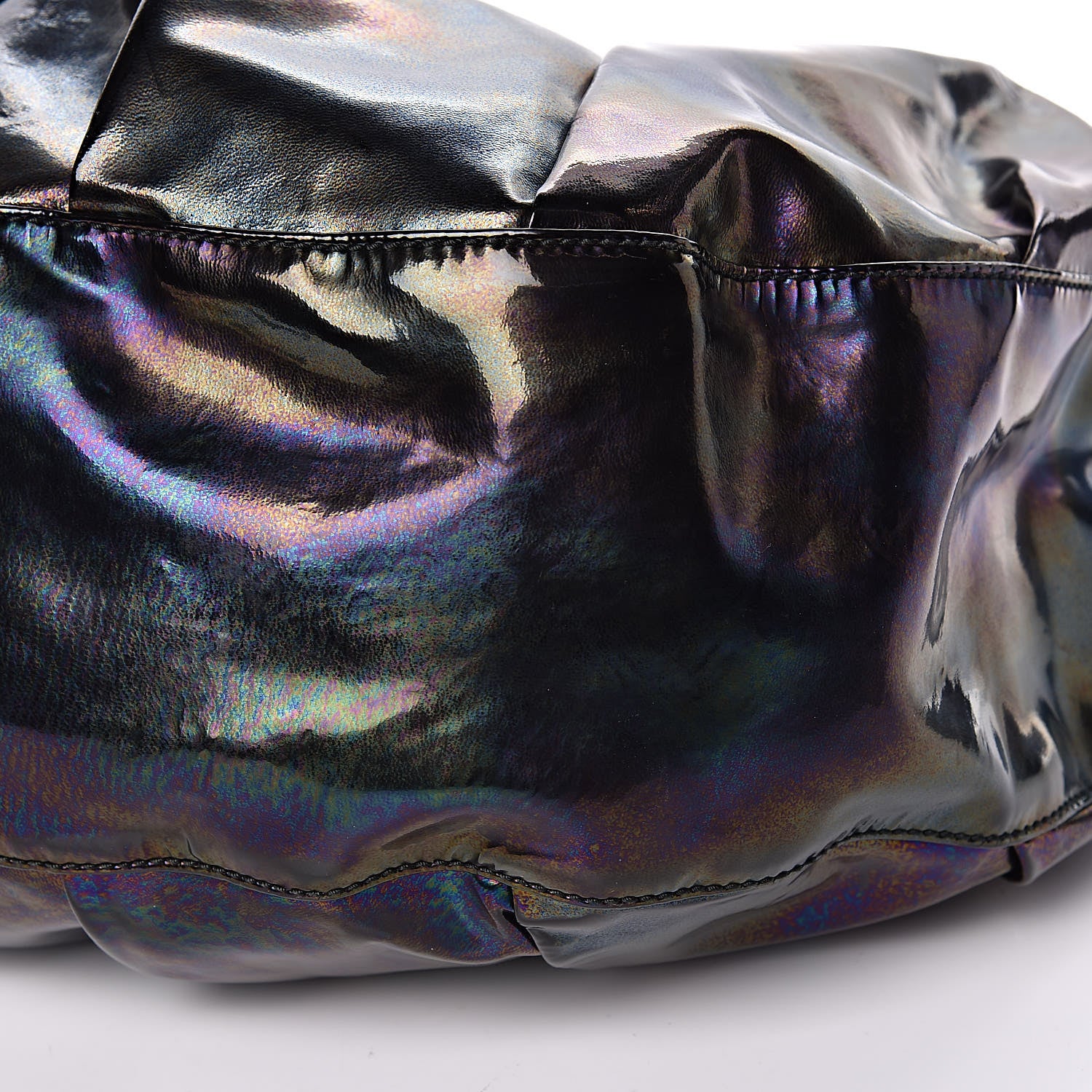 Gucci Iridescent Patent Medium Icon Bit Shoulder Bag Black 8 of 12