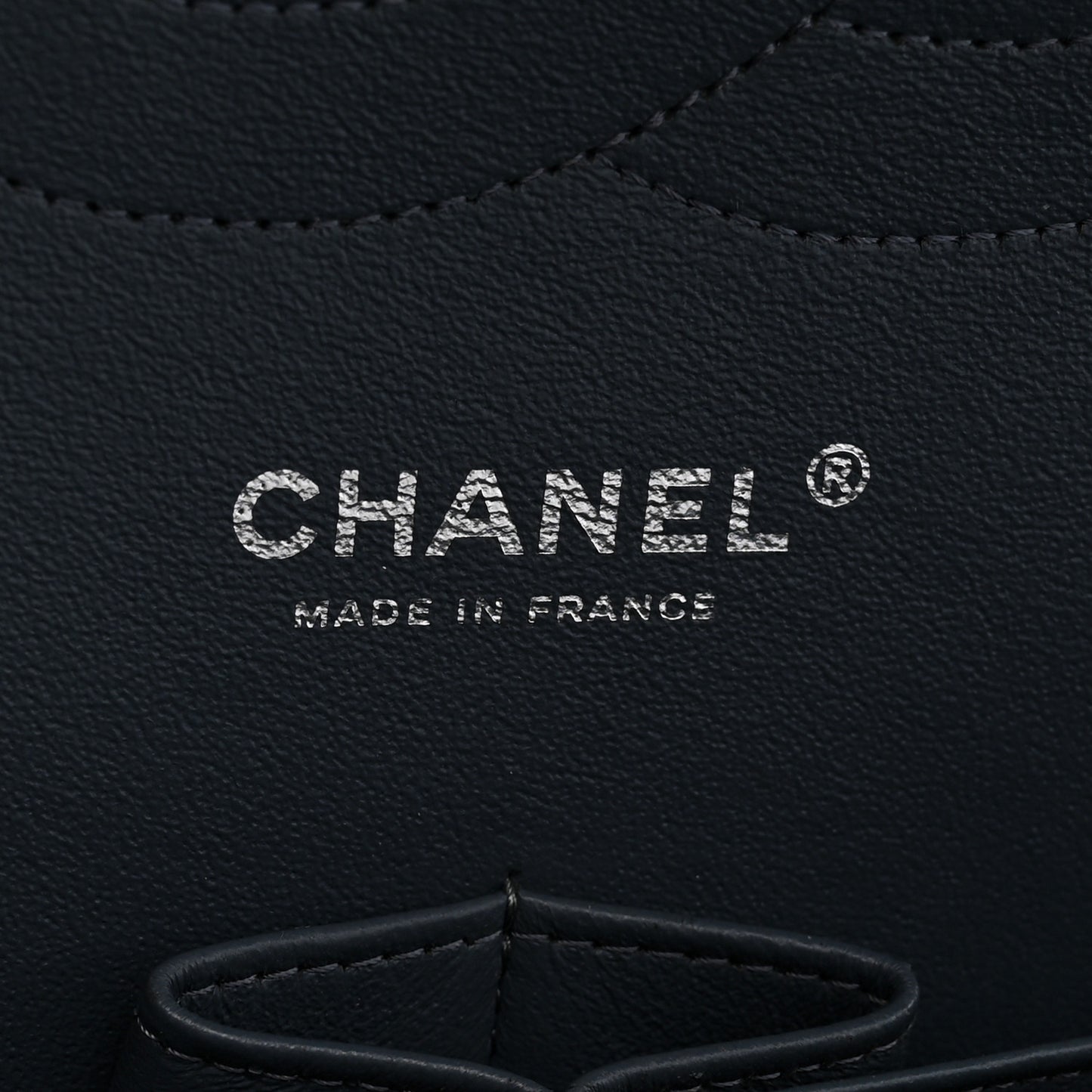 Washed Caviar Quilted Jumbo Double Flap Dark Grey