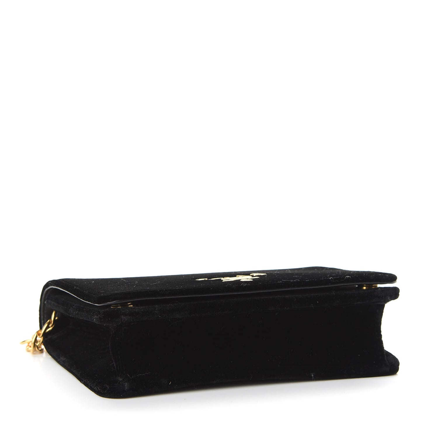 Velluto Chain Shoulder Bag Black