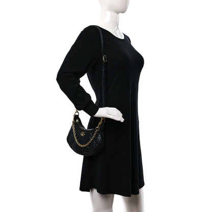 Gucci Calfskin GG Matelasse Mini Hobo Shoulder Bag Black 2 of 10