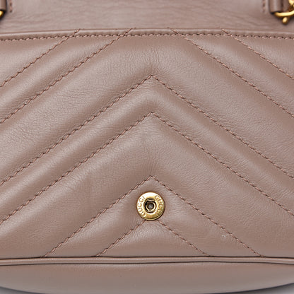Gucci Calfskin Matelasse Super Mini GG Marmont Shoulder Bag Porcelain Rose 14 of 22