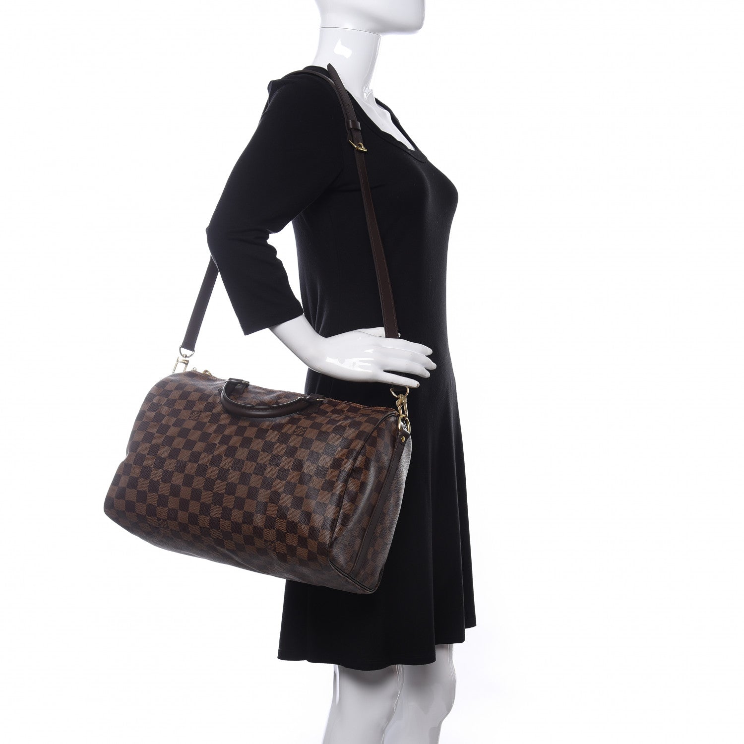 Louis Vuitton Damier Ebene Speedy Bandouliere 35 2 of 10