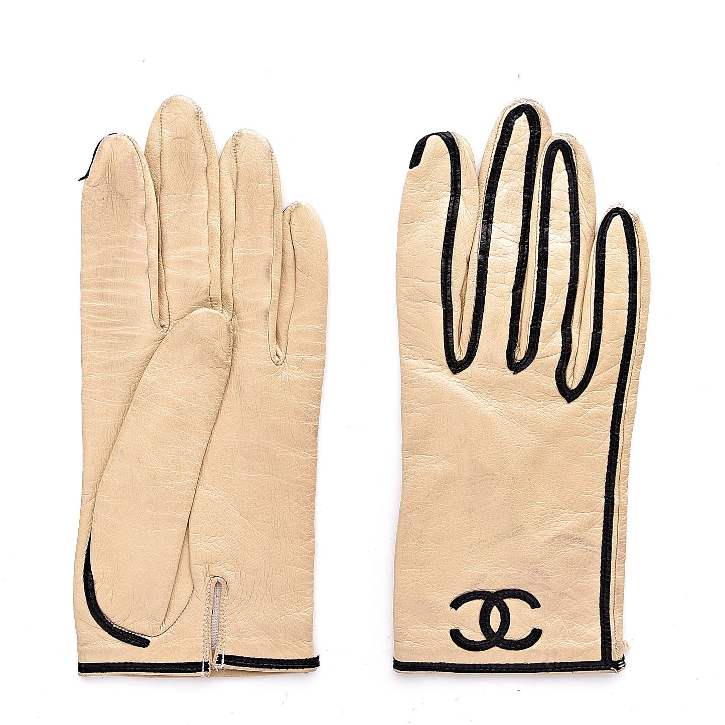 Lambskin CC Gloves 7 Beige