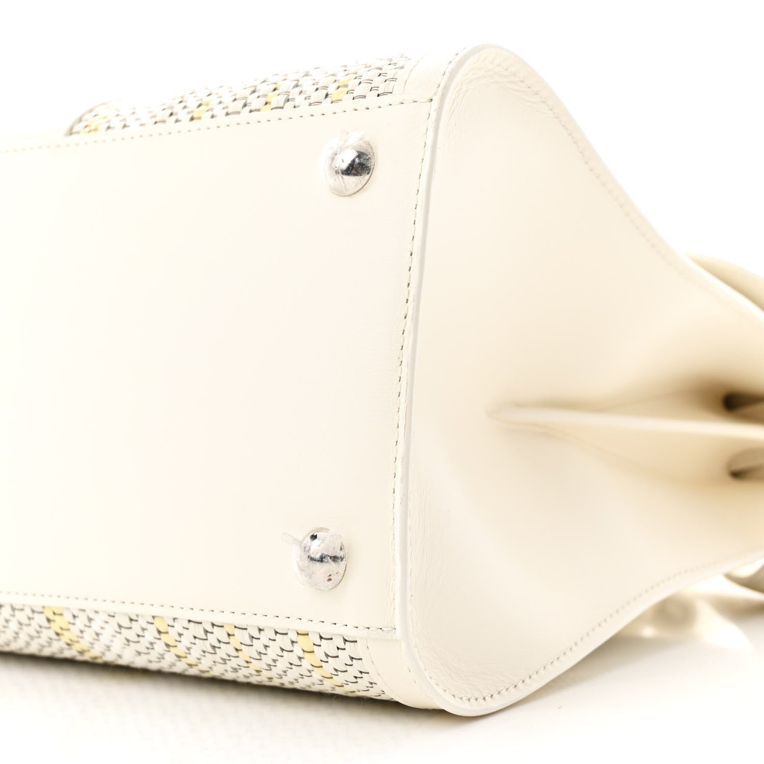 Delvaux Canvas Box Calfskin MM Brillant Satchel Ivory 9 of 9
