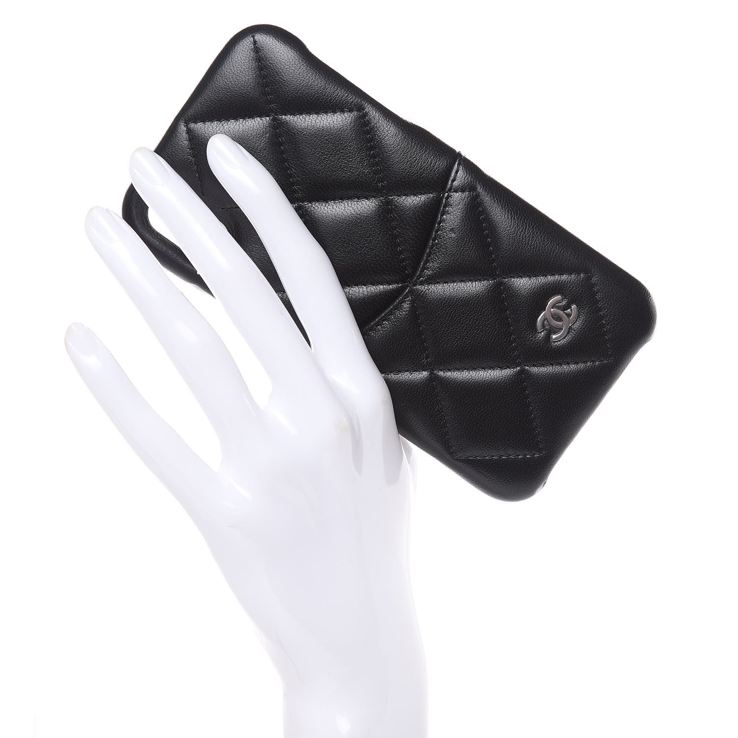 Chanel Lambskin Quilted iPhone X Case Black 2 of 7