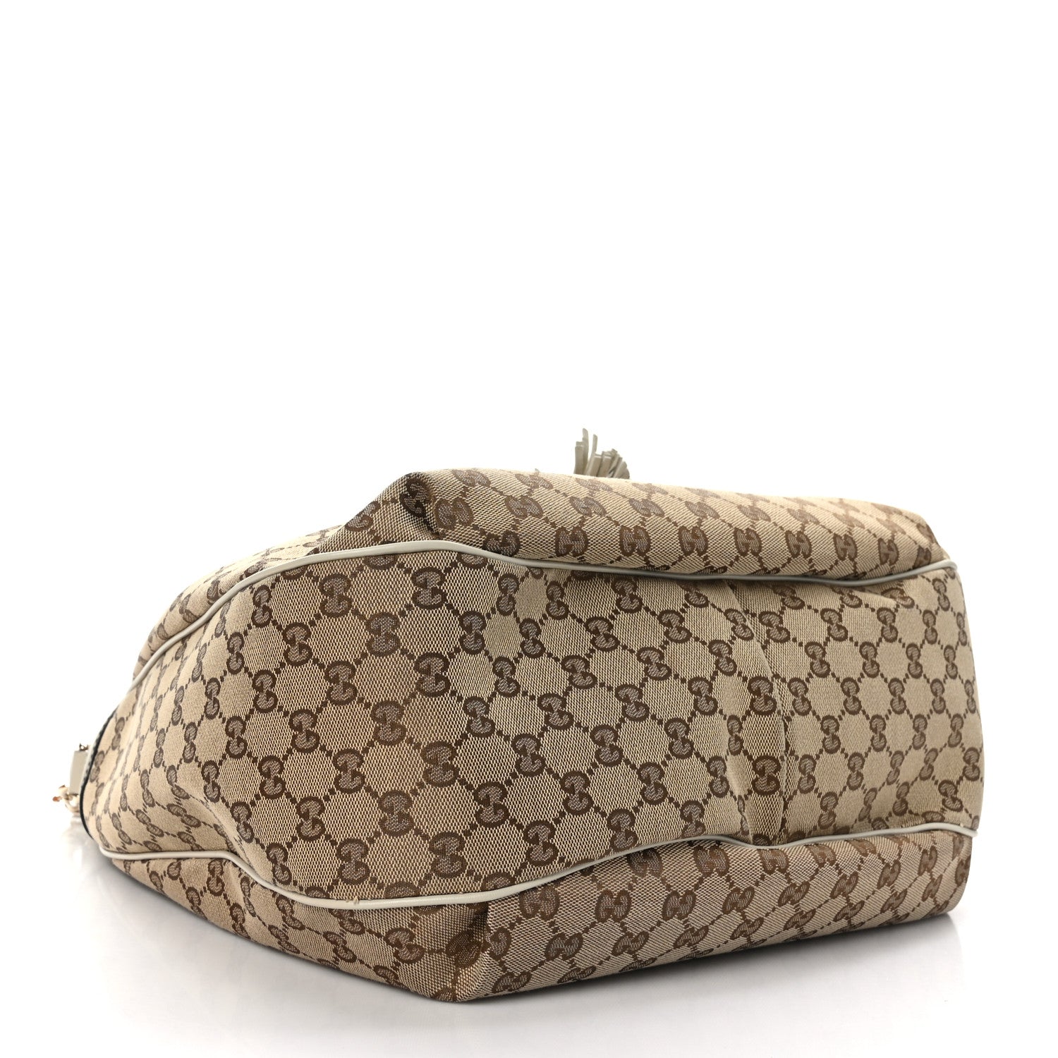 Gucci Monogram Margaux Calfskin Medium Emily Hobo Beige Ebony Mystic White 4 of 11