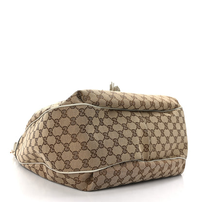 Gucci Monogram Margaux Calfskin Medium Emily Hobo Beige Ebony Mystic White 4 of 11